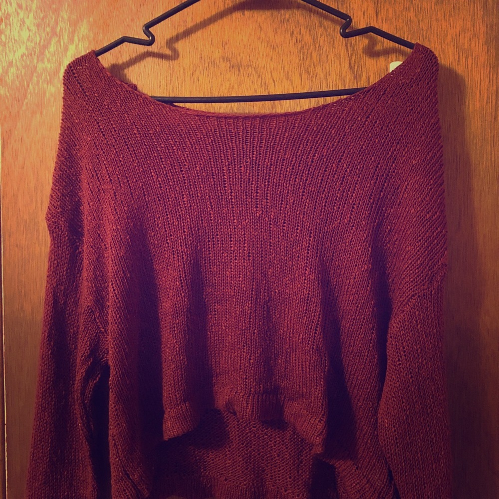 A cropped see through shirt from forever 21